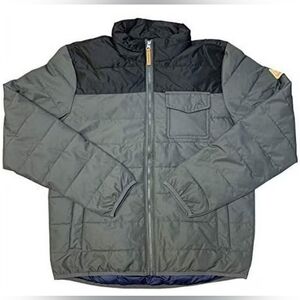 Gerry Men's Bearwood Workwear Quilted Insulated Jacket, Charcoal Gray and Black